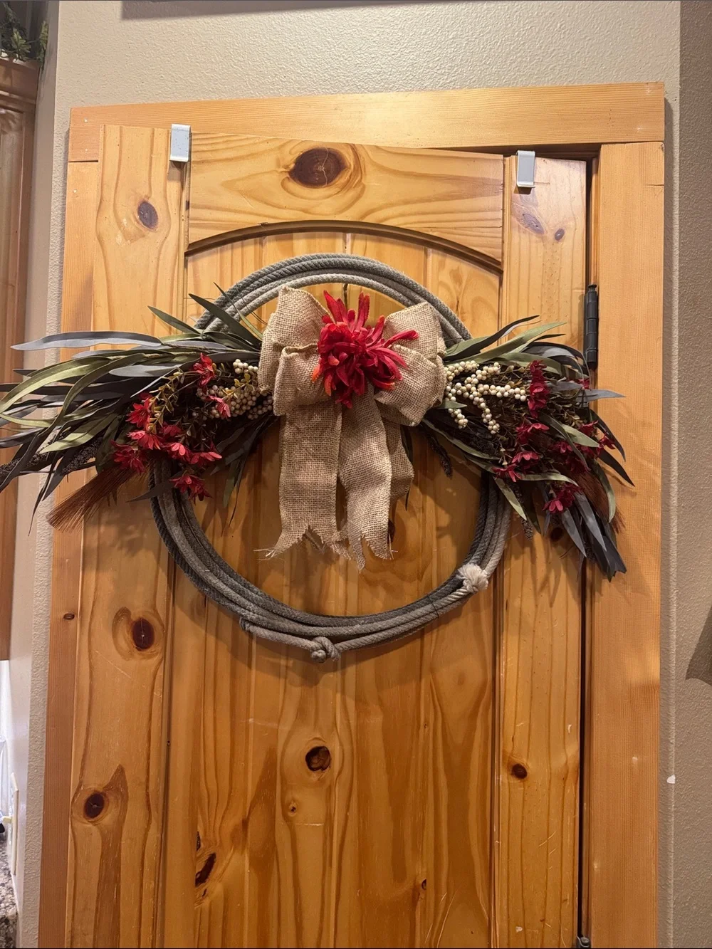 Fall western wreath with rope